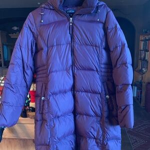 Lands' End Purple Puffer Coat